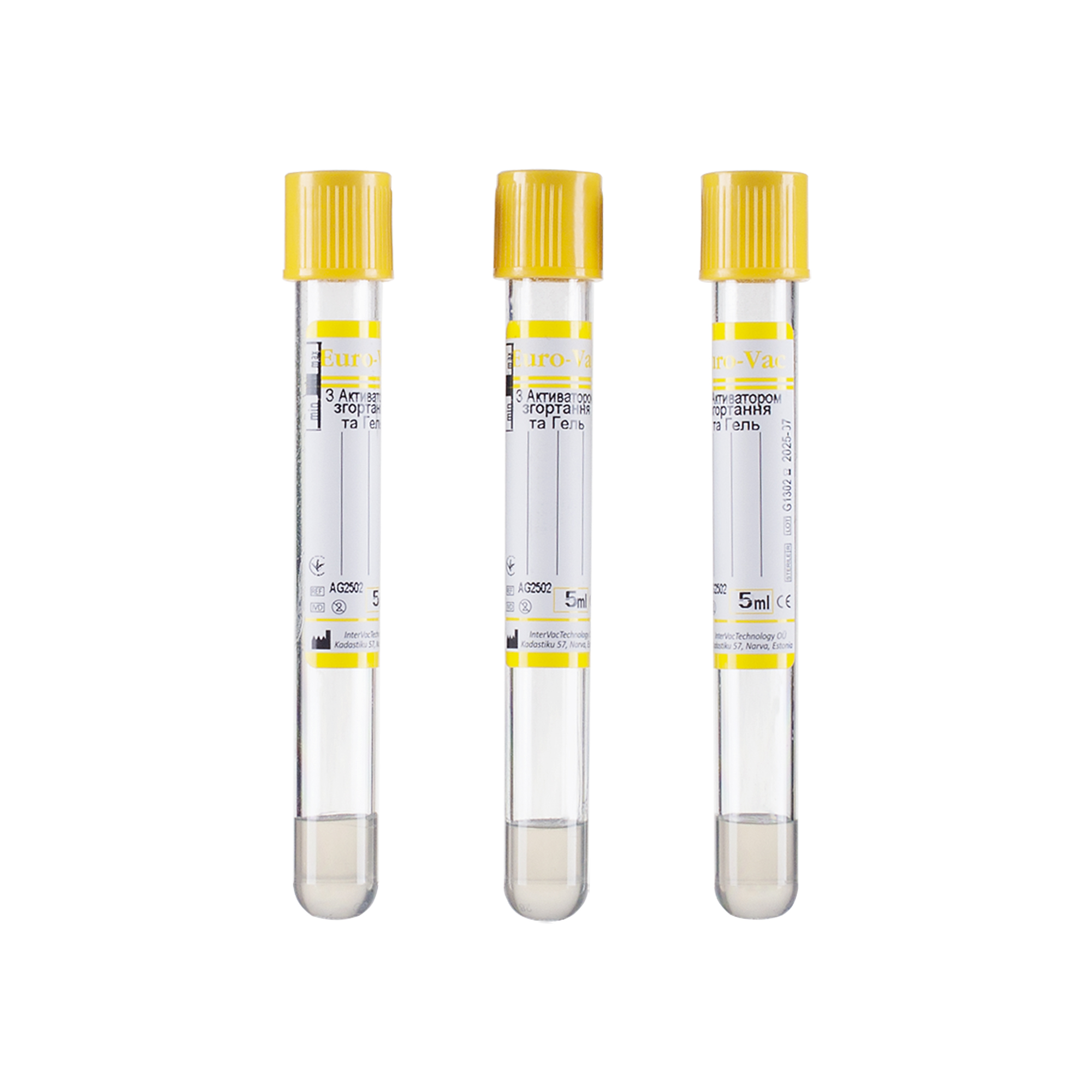 Вакуумна пробірка Euro-Vac® з Активатором згортання та розділяючим гелем